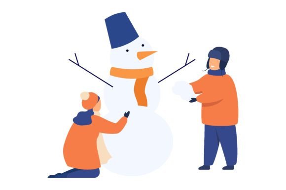 Download Happy Kids Enjoying Winter and Snow, Sli - Happy kids Collection