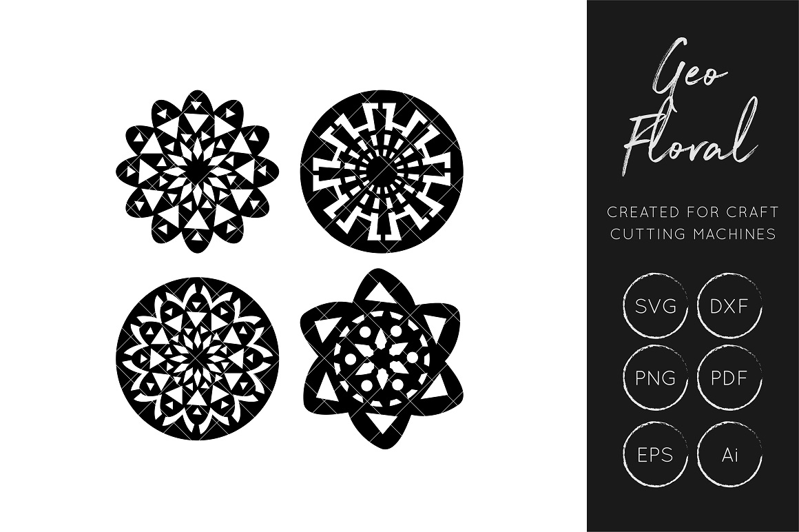Download Geo Floral Craft Cutting File - Craft cutting file Collection