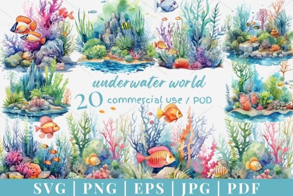 Download 20 Underwater Vector Graphics, SVG, 963 - Vector graphics Collection