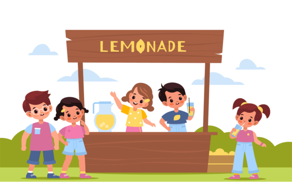 Download Children Lemonade. Happy Kids Make Lemon - Happy kids Collection